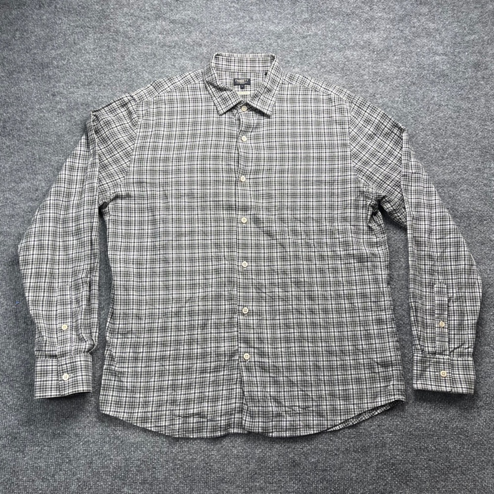 Faherty Reserve Movement Shirt Mens Large Plaid Long Sleeve Button Up MWF1933